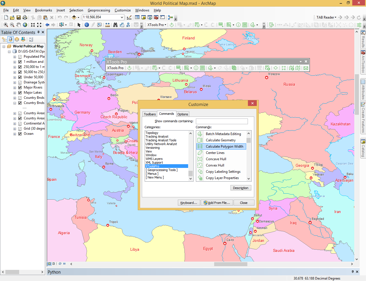 arcmap adding xtools pro to model builder